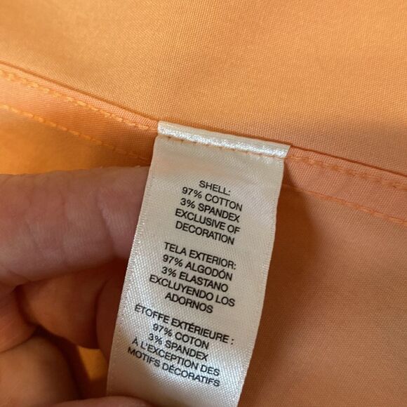 Chico’s No-iron Button Down Blouse with Convertible Sleeves Apricot Size 0 - Picture 8 of 8
